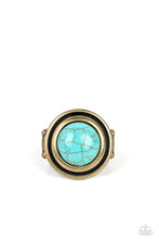 Load image into Gallery viewer, Drive You Wild - Brass (Turquoise) Ring
