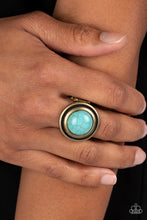 Load image into Gallery viewer, Drive You Wild - Brass (Turquoise) Ring
