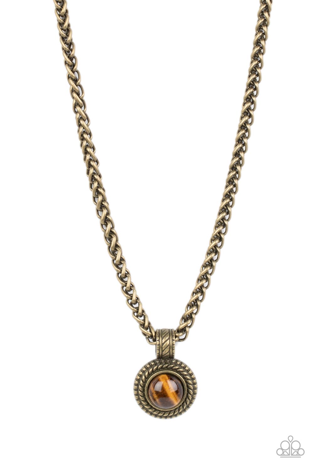 Pendant Dreams - Brass (Tiger's Eye Stone) Necklace