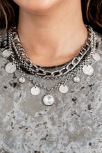 Load image into Gallery viewer, Industrial Noise - White (Rhinestone) Necklace (MM-0922)
