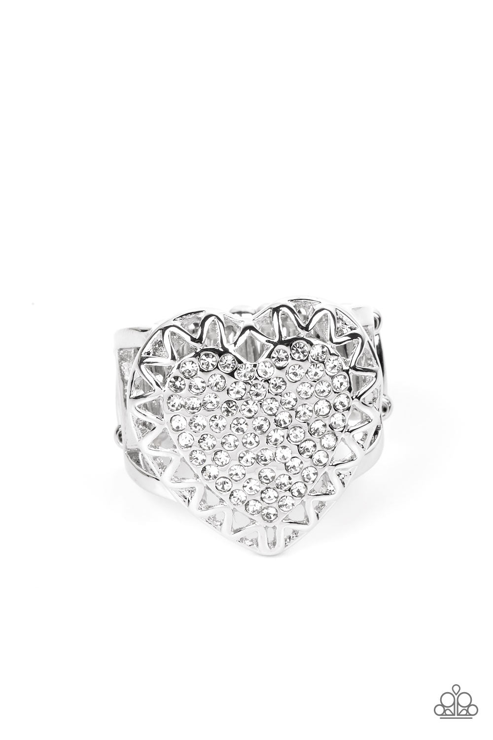 Romantic Escape - White (Heart) Ring