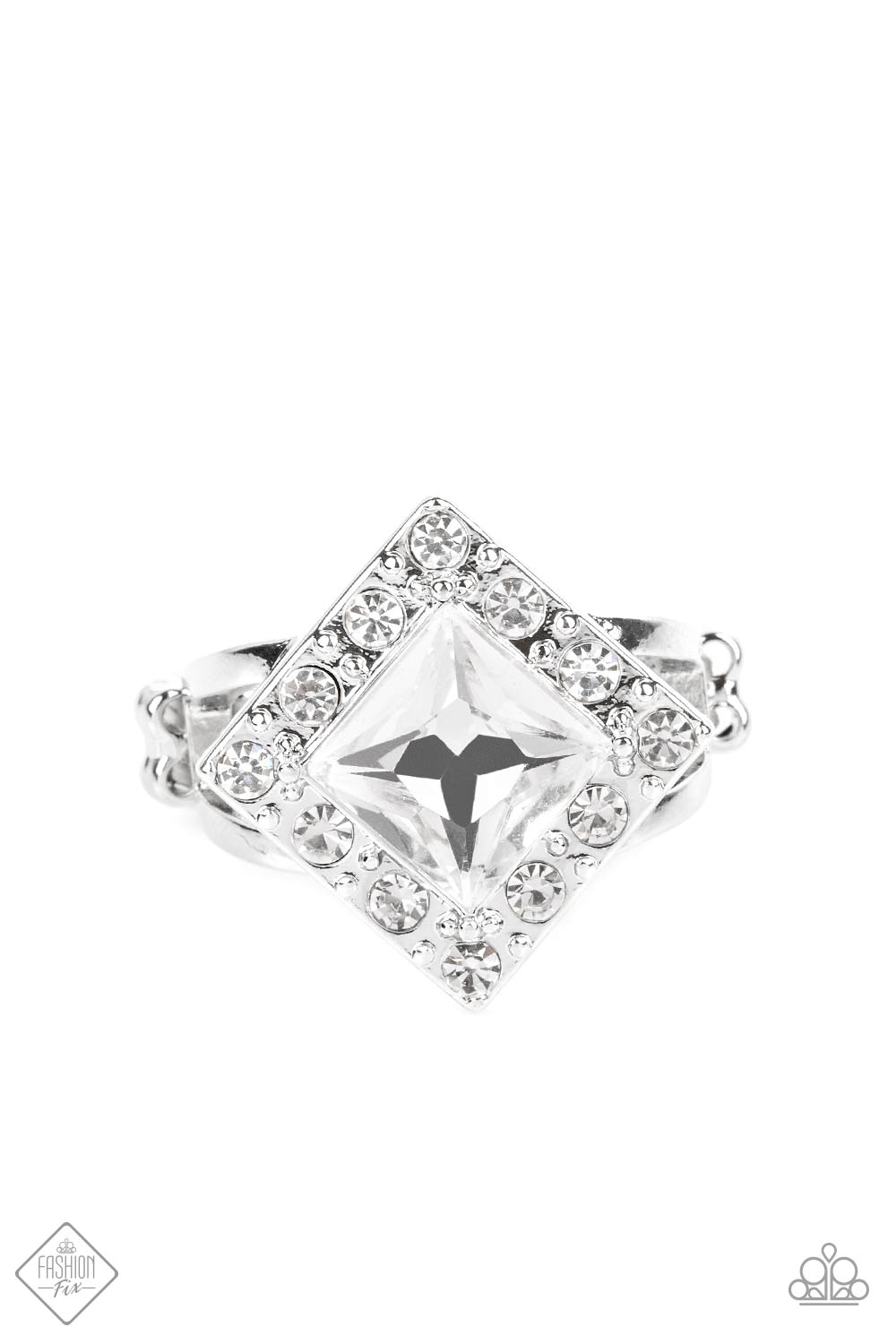 Transformational Twinkle - White (Rhinestone) Ring (FFA-0922)