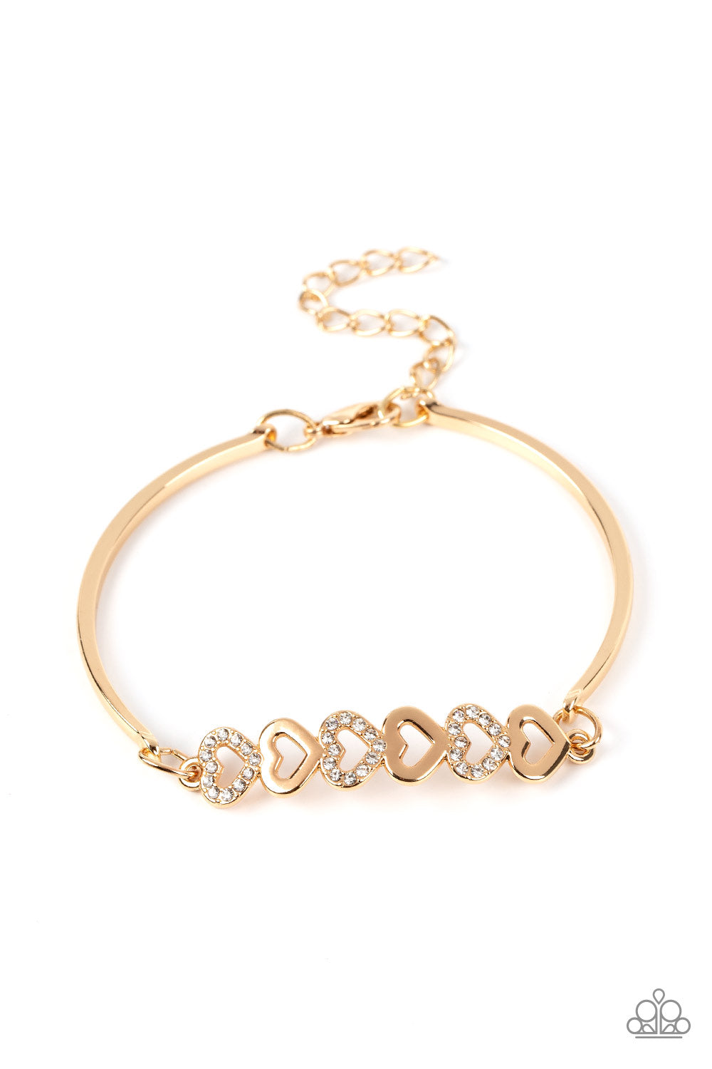 Attentive Admirer - Gold (Heart) Bracelet