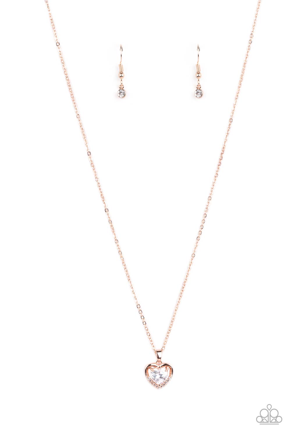 Effulgently Engaged - Rose Gold (Heart) Necklace