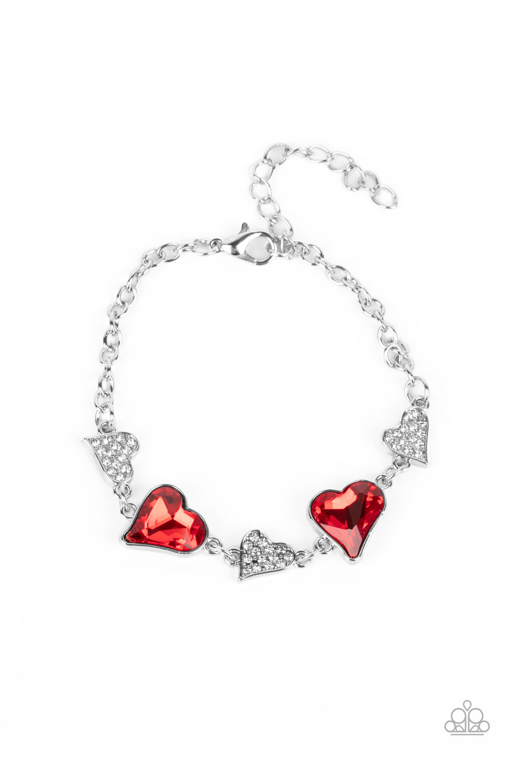 Cluelessly Crushing - Red (Heart) Bracelet