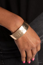 Load image into Gallery viewer, Lunar Effect - Gold (Moon) Cuff Bracelet
