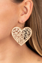 Load image into Gallery viewer, Fairest in the Land - Gold (Heart) Earring
