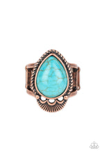 Load image into Gallery viewer, Rural Rapids - Copper (Turquoise) Ring
