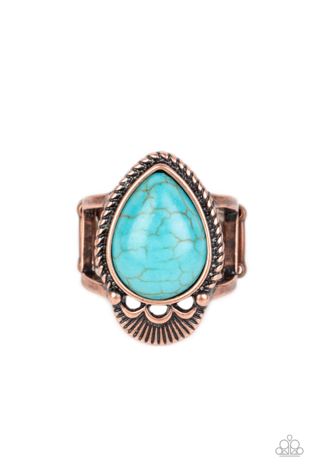 Rural Rapids - Copper (Turquoise) Ring