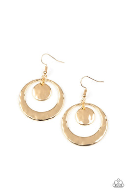 Rounded Radiance - Gold Earring freeshipping - JewLz4u Gemstone Gallery