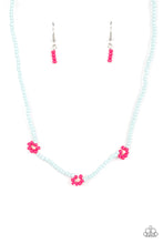 Load image into Gallery viewer, Bewitching Beading - Pink (Blue seed Bead) Necklace
