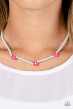 Load image into Gallery viewer, Bewitching Beading - Pink (Blue seed Bead) Necklace
