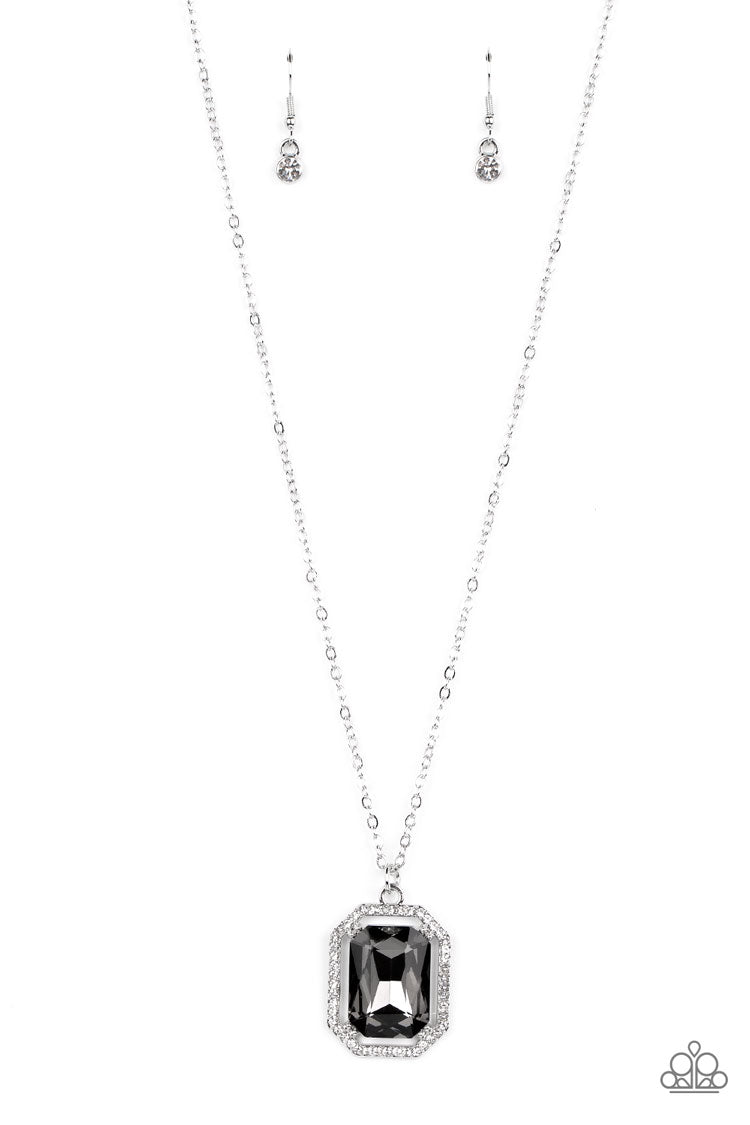 Galloping Gala - Silver (Smoky Gem) Necklace