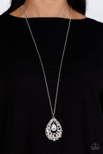 Load image into Gallery viewer, Glitz and GLOW - White (Rhinestone) Necklace
