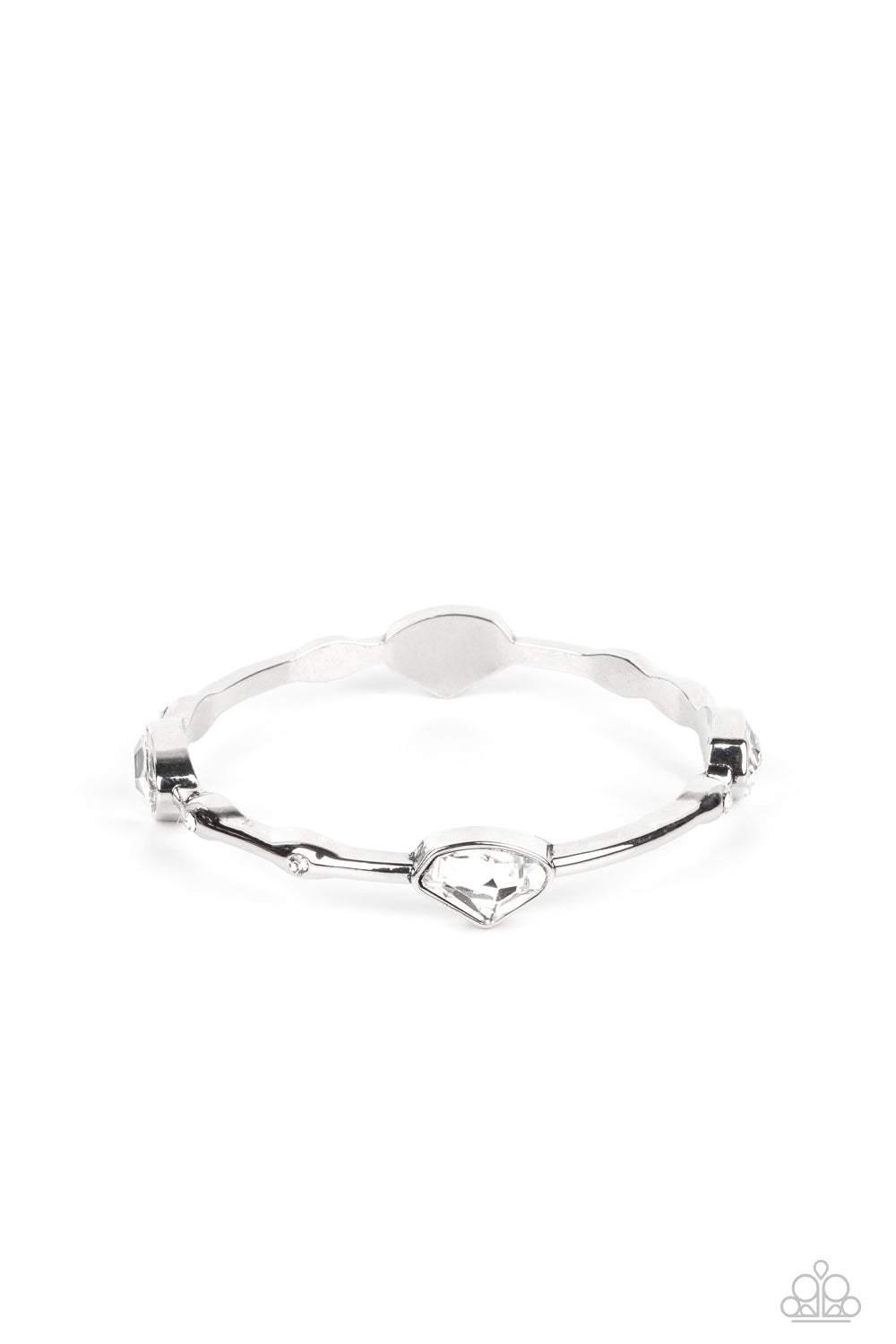 Chiseled Craze - White (Rhinestone) Bracelet