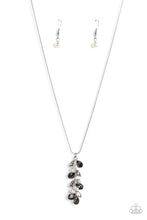 Load image into Gallery viewer, Pearls Before VINE - Silver (Smoky Gem and Black Teardrop) Necklace
