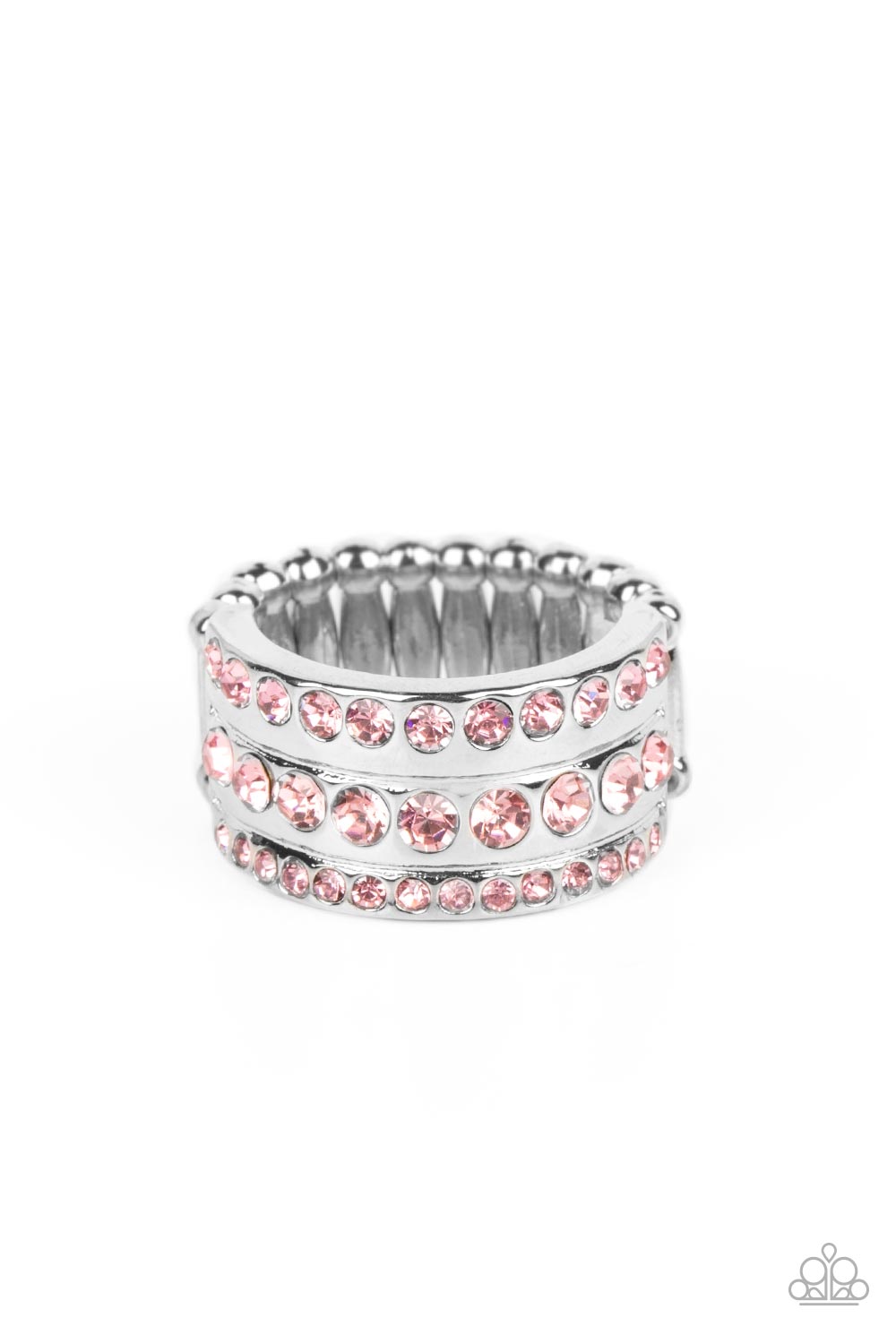 Privileged Poise - Pink (Rhinestone) Ring