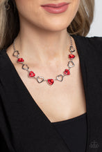 Load image into Gallery viewer, Contemporary Cupid - Red (Heart) Necklace
