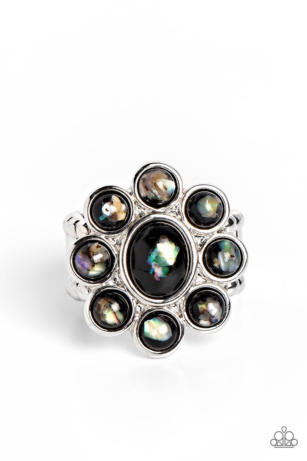Time to SHELL-ebrate - Black (Iridescent Shell) Ring