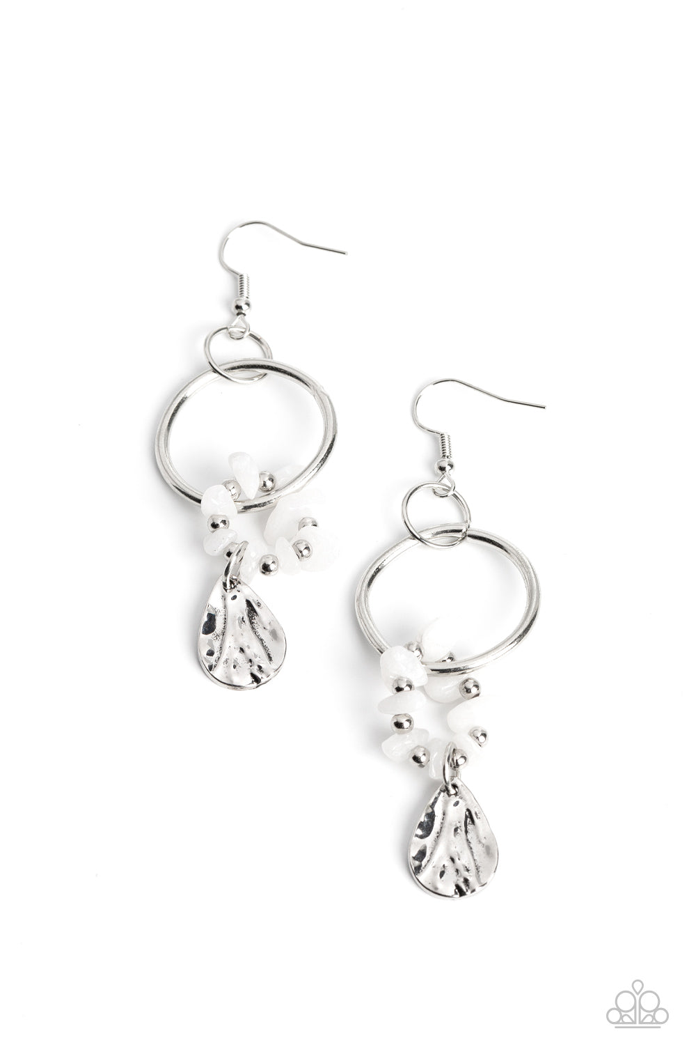 Fossil Flair - White (Stone) Earring