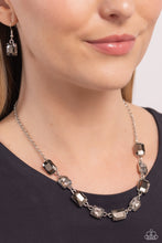 Load image into Gallery viewer, Emerald Envy - Silver (Smoky) Necklace
