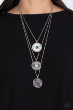 Load image into Gallery viewer, Geographic Grace - Purple (Amethyst/Opal/Jade Stone) Necklace
