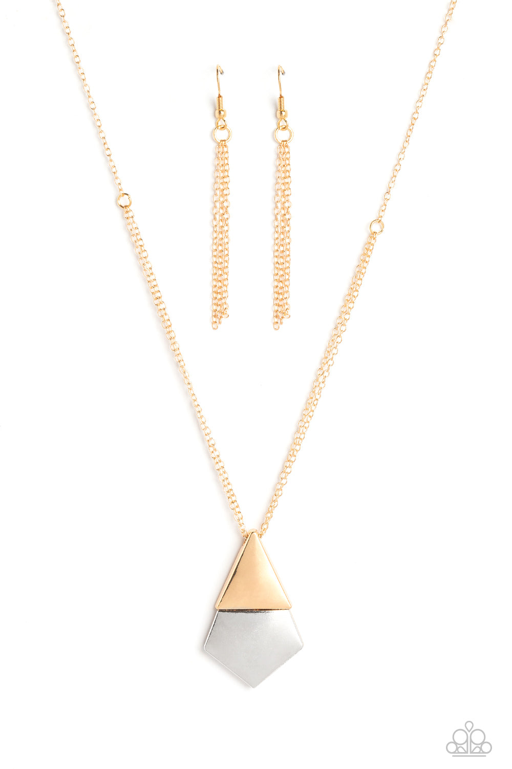 Posh Pyramid - Gold (Triangle) Necklace