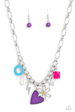 Load image into Gallery viewer, Living in CHARM-ony - Purple (Charm) Necklace
