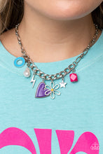 Load image into Gallery viewer, Living in CHARM-ony - Purple (Charm) Necklace
