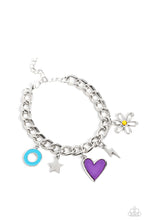 Load image into Gallery viewer, Turn Up the Charm - Purple (Charm) Bracelet
