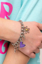 Load image into Gallery viewer, Turn Up the Charm - Purple (Charm) Bracelet
