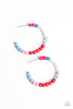 Load image into Gallery viewer, Multicolored Mambo - Pink Multi Hoop Earring
