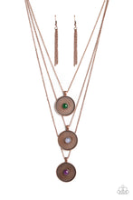 Load image into Gallery viewer, Geographic Grace - Copper (Jade, Opal and Amethyst Stone) Necklace
