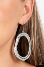 Load image into Gallery viewer, Scintillating Shareholder - White (Row of White Rhinestone) Earring
