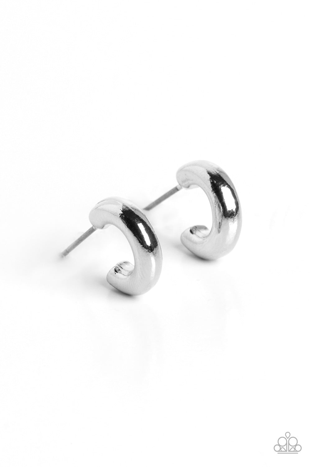 Catwalk Curls - Silver (Hoop) Earring