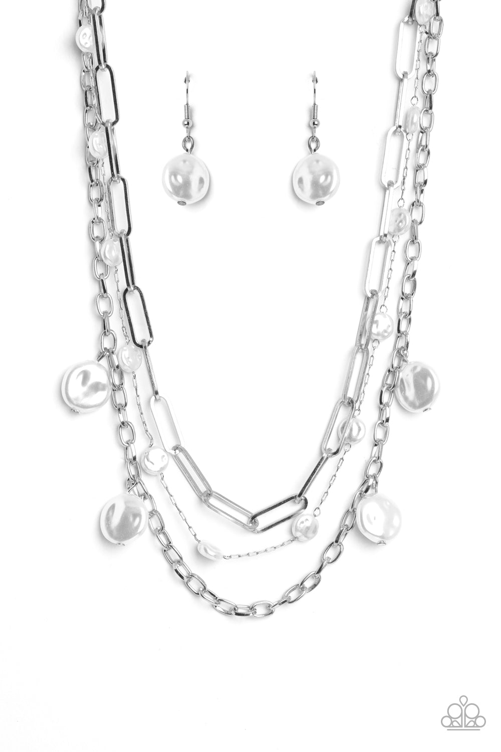 Blissful Ballad - White (Baroque Pearls) Necklace