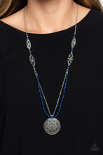 Load image into Gallery viewer, Garden of Grace - Blue (Navy Bead) Necklace
