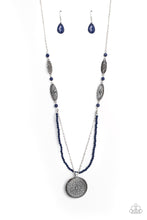 Load image into Gallery viewer, Garden of Grace - Blue (Navy Bead) Necklace
