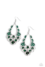 Load image into Gallery viewer, Majestic Masquerade - Green (Emerald Gem) Earring
