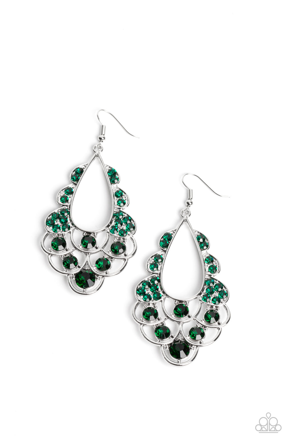 Majestic Masquerade - Green (Emerald Gem) Earring