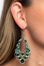 Load image into Gallery viewer, Majestic Masquerade - Green (Emerald Gem) Earring
