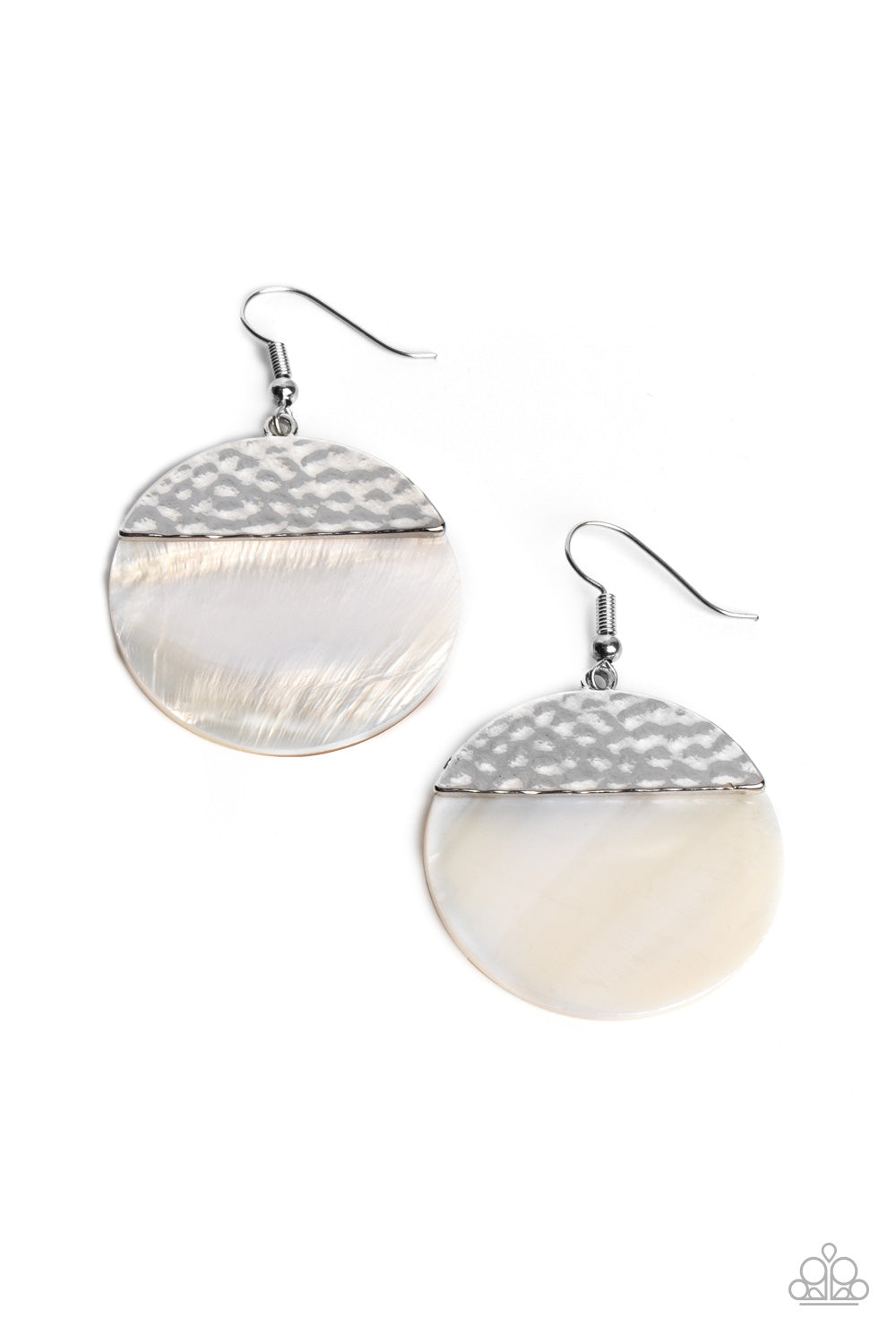 SHELL Out - White (Shell Disc) Earring