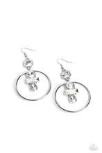 Load image into Gallery viewer, Geometric Glam - White (Iridescent) Earring
