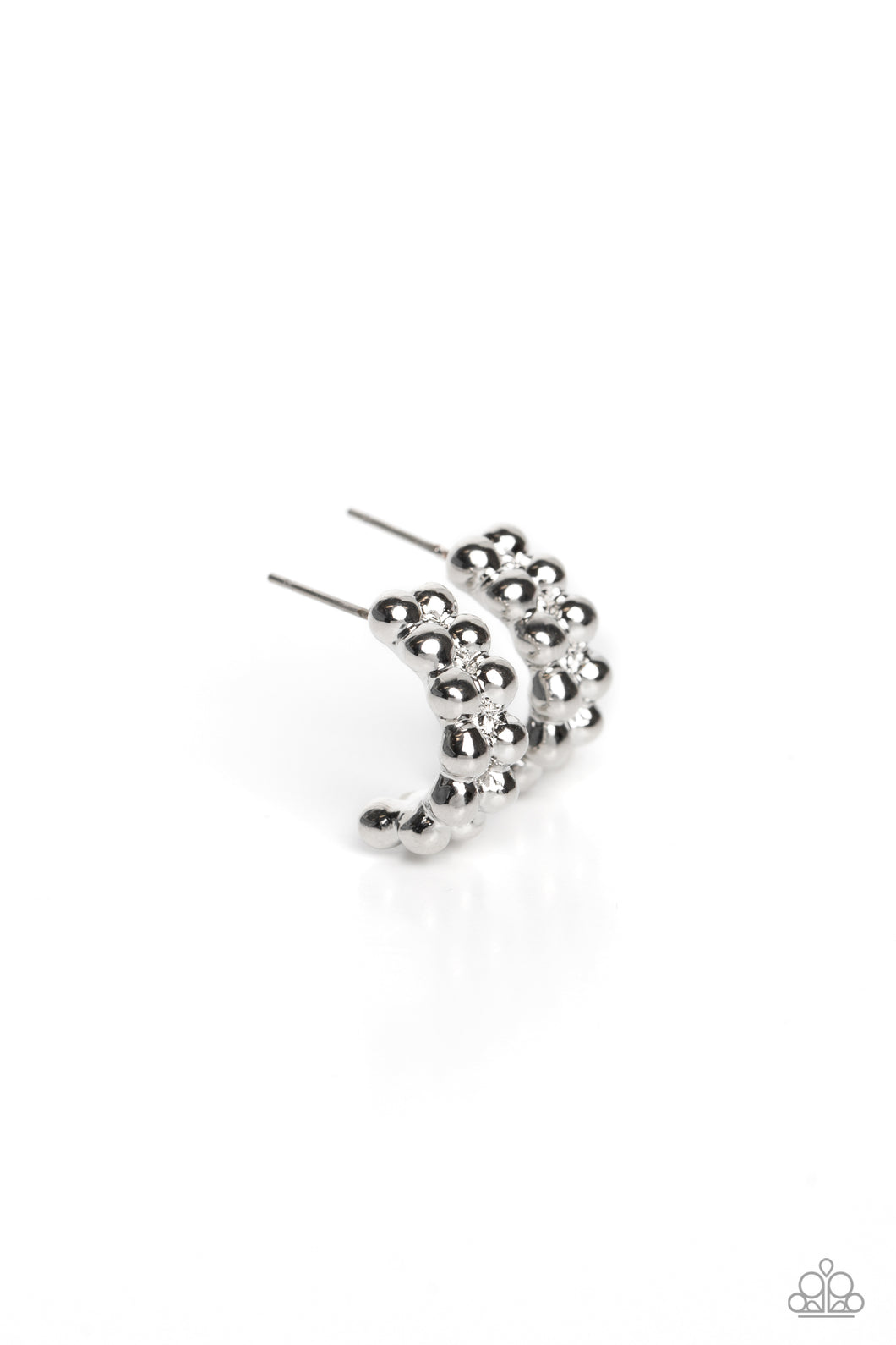 Bubbling Beauty - Silver Hoop Earring