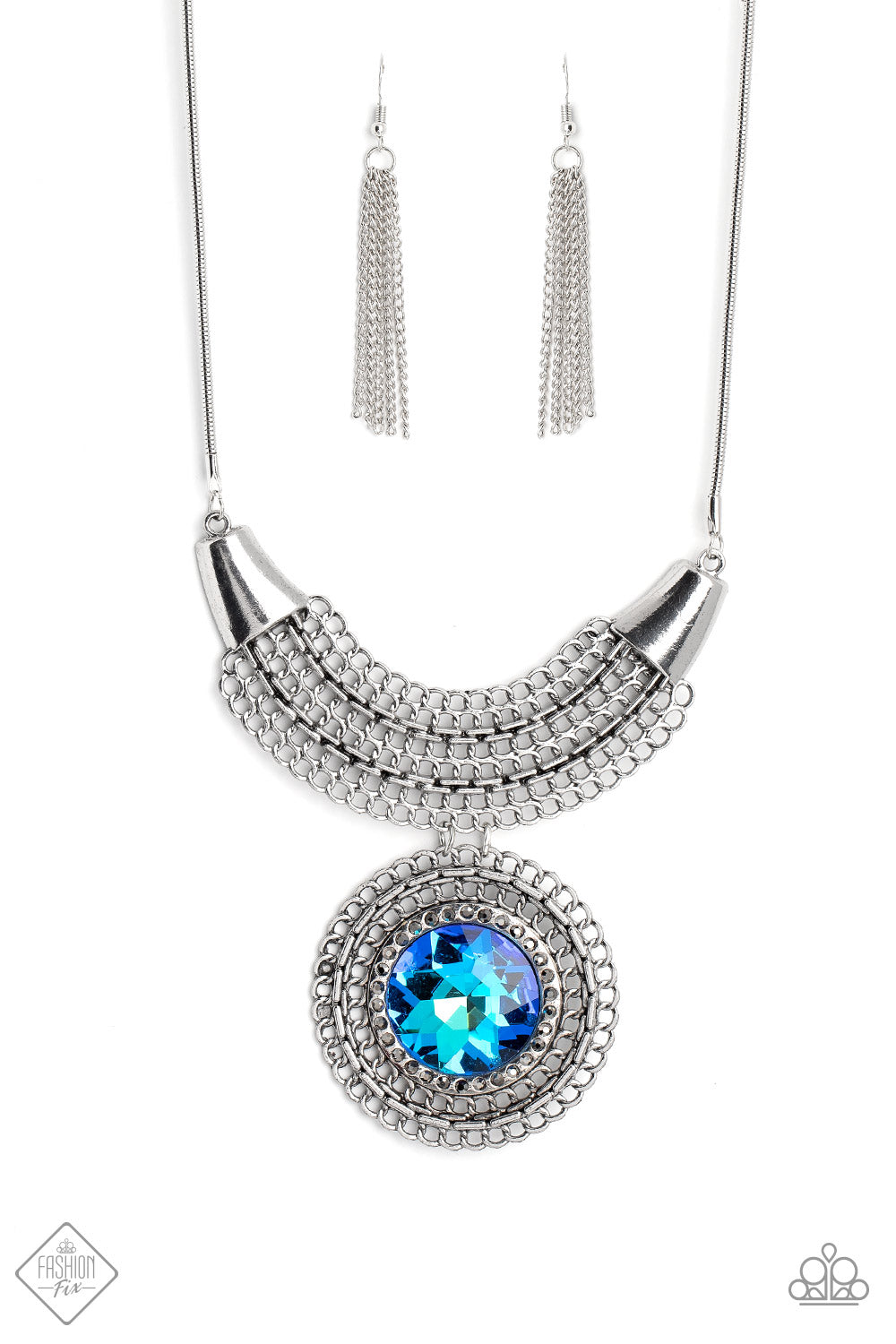 Excalibur Extravagance - Blue Necklace (MM-1222)