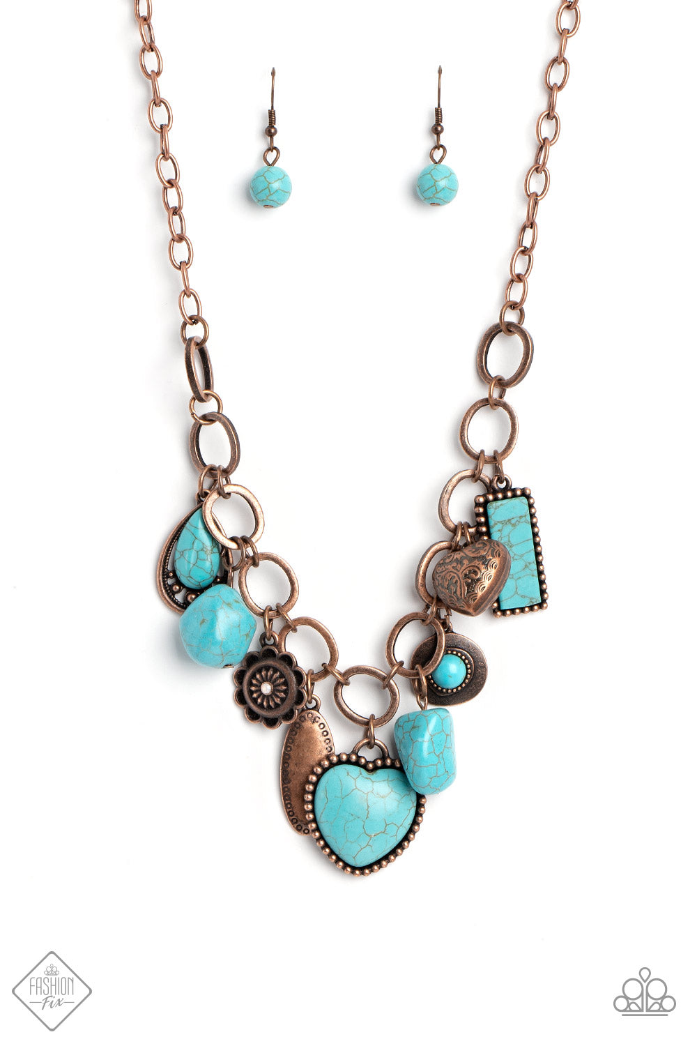 Countryside Collection - Copper (Turquoise) Necklace (SSF-0223)