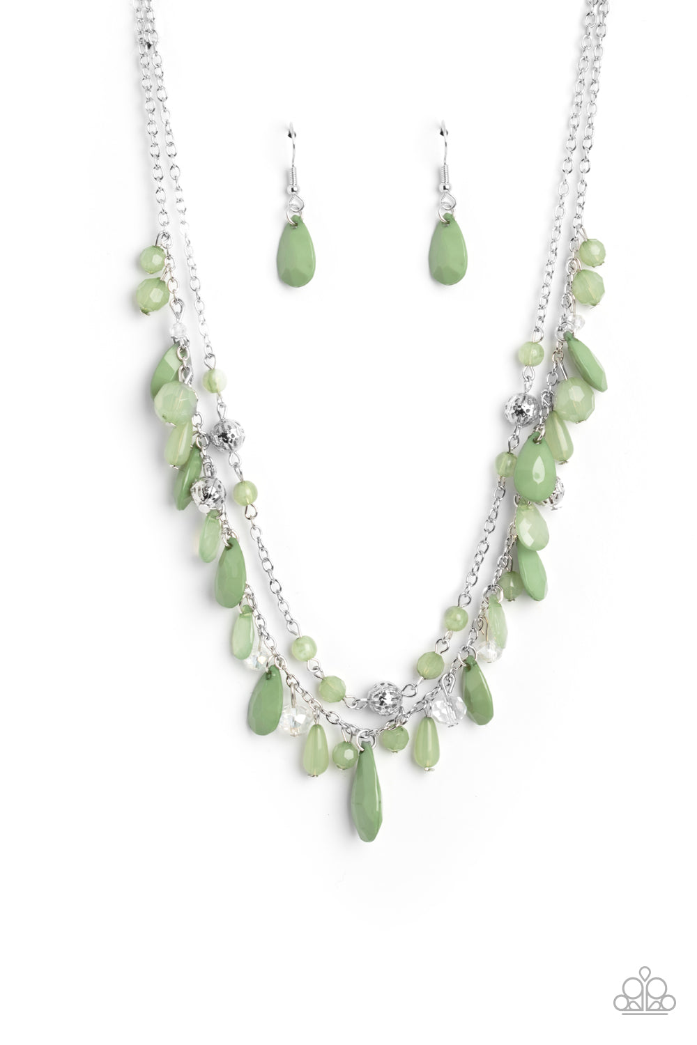 Flirty Flood - Green Necklace