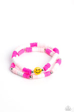 Load image into Gallery viewer, In SMILE - Pink (Rubber Disc) Bracelet
