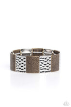 Load image into Gallery viewer, Textured Traveler - Multi (Silver Hammered/Brass Plate) Bracelet
