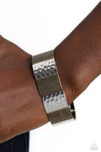 Load image into Gallery viewer, Textured Traveler - Multi (Silver Hammered/Brass Plate) Bracelet
